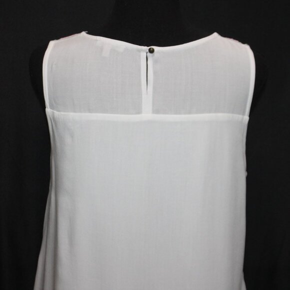 Jodifl White Rayon Embroidered Sleeveless Dress - Picture 6 of 15